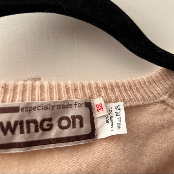 Vintage Wing on 永安百貨 Lambswool long sleeve v neck sweater - Picture 6 of 7